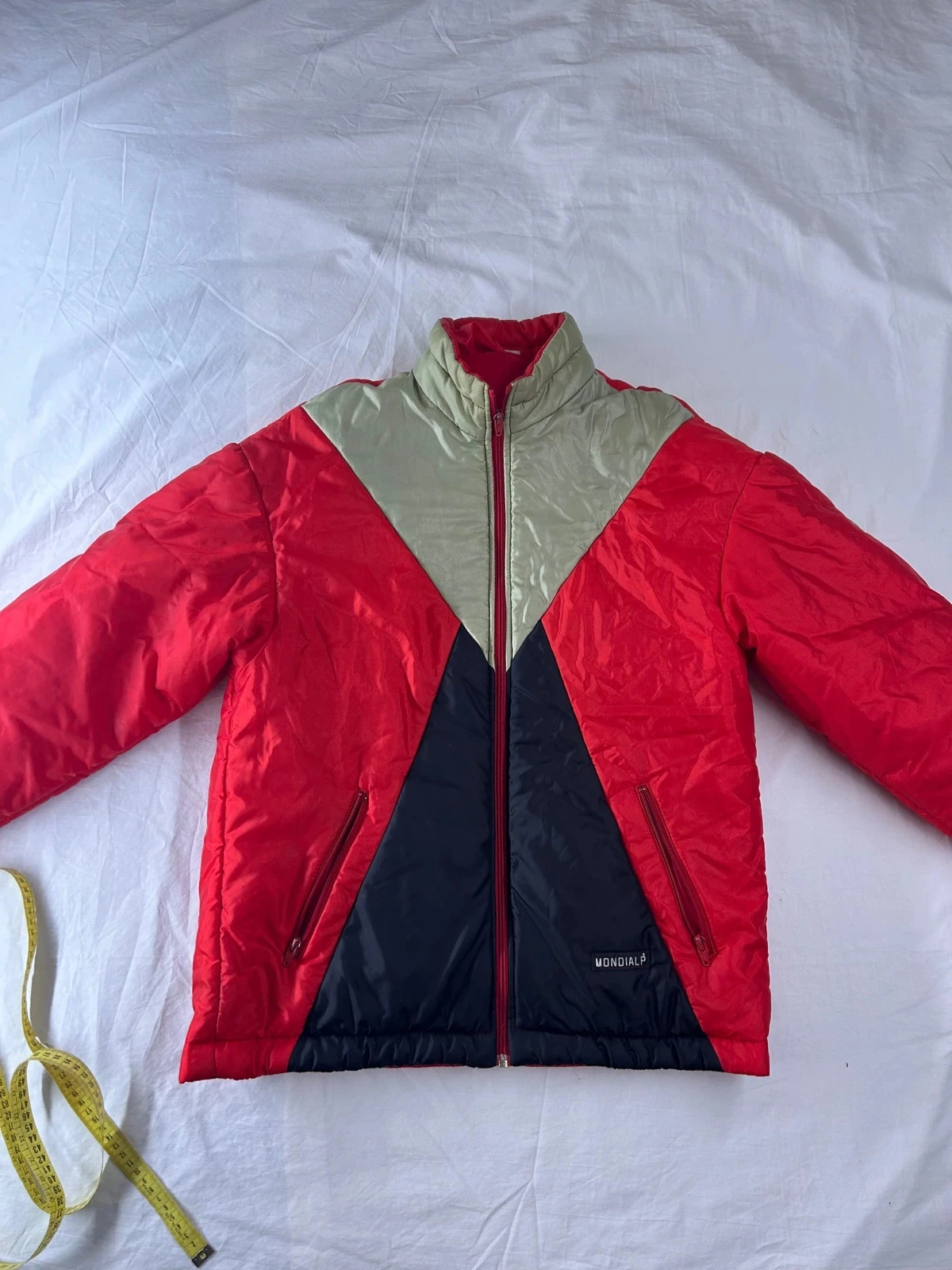 Manteaux doudoune rouge beige mondialp vintage style rétro années 80s 90s #91